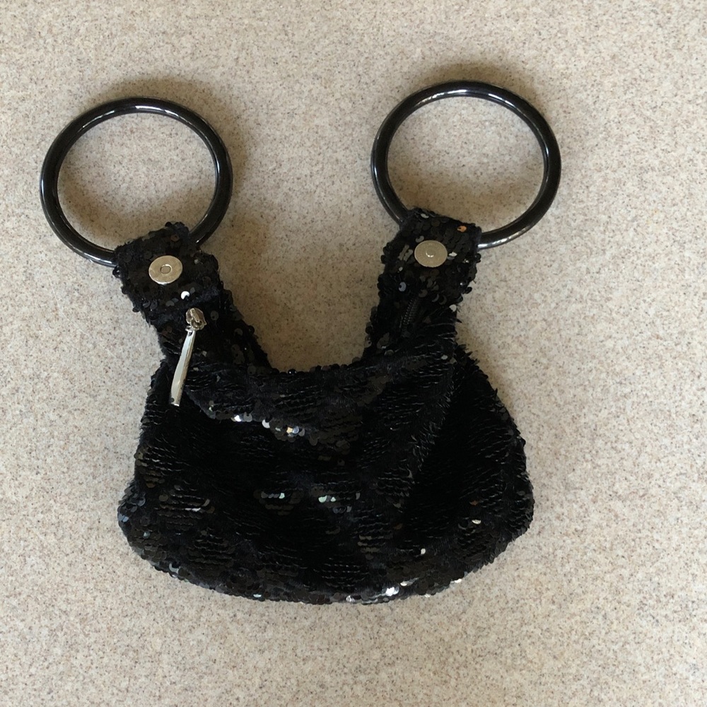 Elegant Vintage Black Sequin Women's Bag, purse